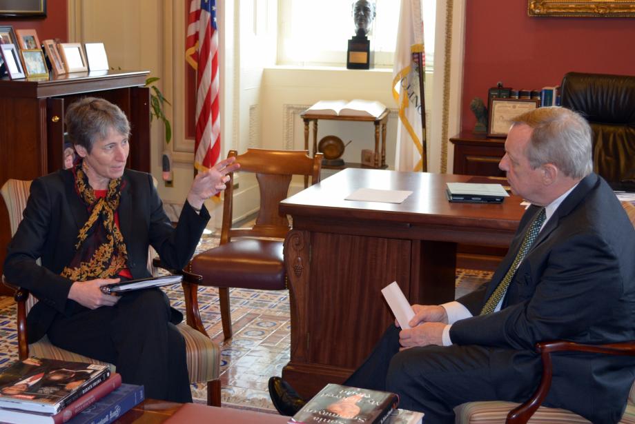 U.S. Senator Dick Durbin (D-IL) met with Sarah Jewell to discuss her nomination to be Secretary of the Interior.